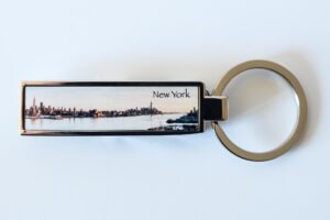 New York metal keyring bottle opener, New York Metal Keyring, New York Bottle Opener, New York Photo gift product, New York souvenir, New York skyline, Sunset photograph of Manhattan, Midtown Manhattan, Hudson River, New York Panoramic, I Love New York, Trump, USA