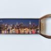 New York New Yorker bottle opener fridge magnet - Images On New Yorker bottle opener fridge magnet, Metal New York bottle opener fridge magnet, New Yorker Building, Empire State Building, Manhattan at Night photograph, Hudson River, Manhattan, New York, Trump, USA